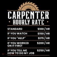 Carpenter Hourly Rate Woodworking Wookdworker Carpentry Gift Ornament thumb 1