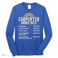 Carpenter Hourly Rate Woodworking Wookdworker Carpentry Gift Long Sleeve Shirt thumb 0