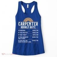 Carpenter Hourly Rate Woodworking Wookdworker Carpentry Gift Women's Tank Top thumb 0