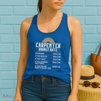 Carpenter Hourly Rate Woodworking Wookdworker Carpentry Gift Women's Tank Top thumb 2
