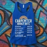 Carpenter Hourly Rate Woodworking Wookdworker Carpentry Gift Women's Tank Top thumb 3