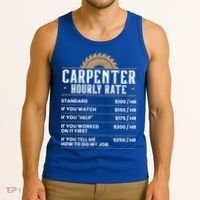 Carpenter Hourly Rate Woodworking Wookdworker Carpentry Gift Tank Top thumb 3