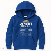 Carpenter Hourly Rate Woodworking Wookdworker Carpentry Gift Kids Hoodie thumb 0