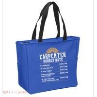 Carpenter Hourly Rate Woodworking Wookdworker Carpentry Gift Tote Bag thumb 2