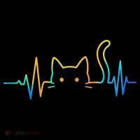 Cat Heartbeat Rainbow Cat Mom Dad Feline Lover Coffee Mug thumb 5