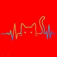 Cat Heartbeat Rainbow Cat Mom Dad Feline Lover Santa Hat thumb 1