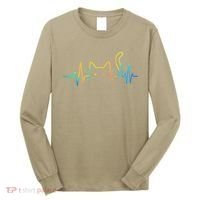 Cat Heartbeat Rainbow Cat Mom Dad Feline Lover Long Sleeve Shirt thumb 0