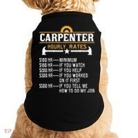 Carpenter Hourly Rate Funny Carpentry Woodworking Doggie Tank thumb 0