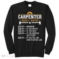 Carpenter Hourly Rate Funny Carpentry Woodworking Sweatshirt thumb 0