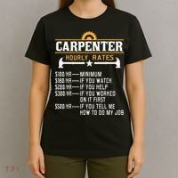 Carpenter Hourly Rate Funny Carpentry Woodworking T-Shirt thumb 4