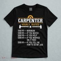 Carpenter Hourly Rate Funny Carpentry Woodworking T-Shirt thumb 5