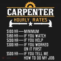 Carpenter Hourly Rate Funny Carpentry Woodworking Bucket Hat thumb 4