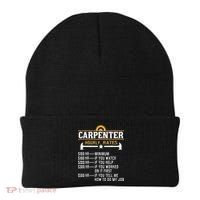 Carpenter Hourly Rate Funny Carpentry Woodworking Beanie thumb 0
