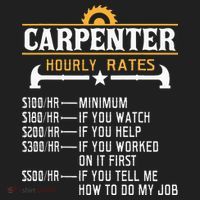 Carpenter Hourly Rate Funny Carpentry Woodworking Beanie thumb 2