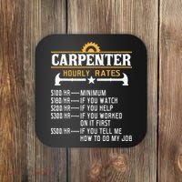 Carpenter Hourly Rate Funny Carpentry Woodworking Coaster thumb 0