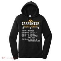 Carpenter Hourly Rate Funny Carpentry Woodworking Women's Hoodie thumb 0