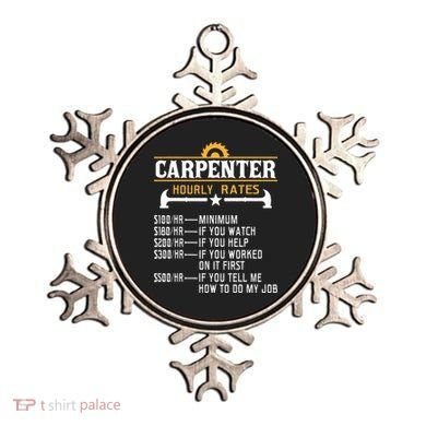Carpenter Hourly Rate Funny Carpentry Woodworking Ornament