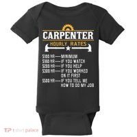 Carpenter Hourly Rate Funny Carpentry Woodworking Baby Bodysuit thumb 0