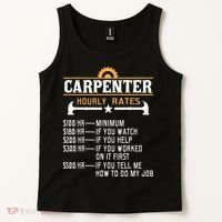 Carpenter Hourly Rate Funny Carpentry Woodworking Tank Top thumb 2