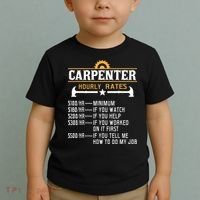 Carpenter Hourly Rate Funny Carpentry Woodworking Toddler T-Shirt thumb 2
