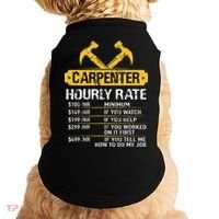 Carpenter Hourly Rate Funny Worker Woodworking Carpenter Doggie Tank thumb 0