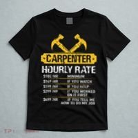 Carpenter Hourly Rate Funny Worker Woodworking Carpenter T-Shirt thumb 5