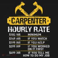 Carpenter Hourly Rate Funny Worker Woodworking Carpenter Backpack thumb 2