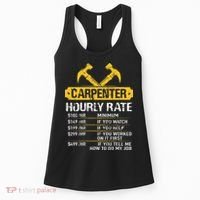 Carpenter Hourly Rate Funny Worker Woodworking Carpenter Women's Tank Top thumb 0