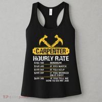 Carpenter Hourly Rate Funny Worker Woodworking Carpenter Women's Tank Top thumb 3