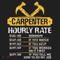 Carpenter Hourly Rate Funny Worker Woodworking Carpenter Hat thumb 2