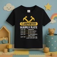 Carpenter Hourly Rate Funny Worker Woodworking Carpenter Toddler T-Shirt thumb 3