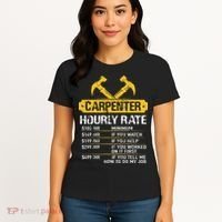 Carpenter Hourly Rate Funny Worker Woodworking Carpenter Women's T-Shirt thumb 4