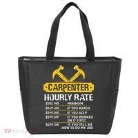 Carpenter Hourly Rate Funny Worker Woodworking Carpenter Tote Bag thumb 0
