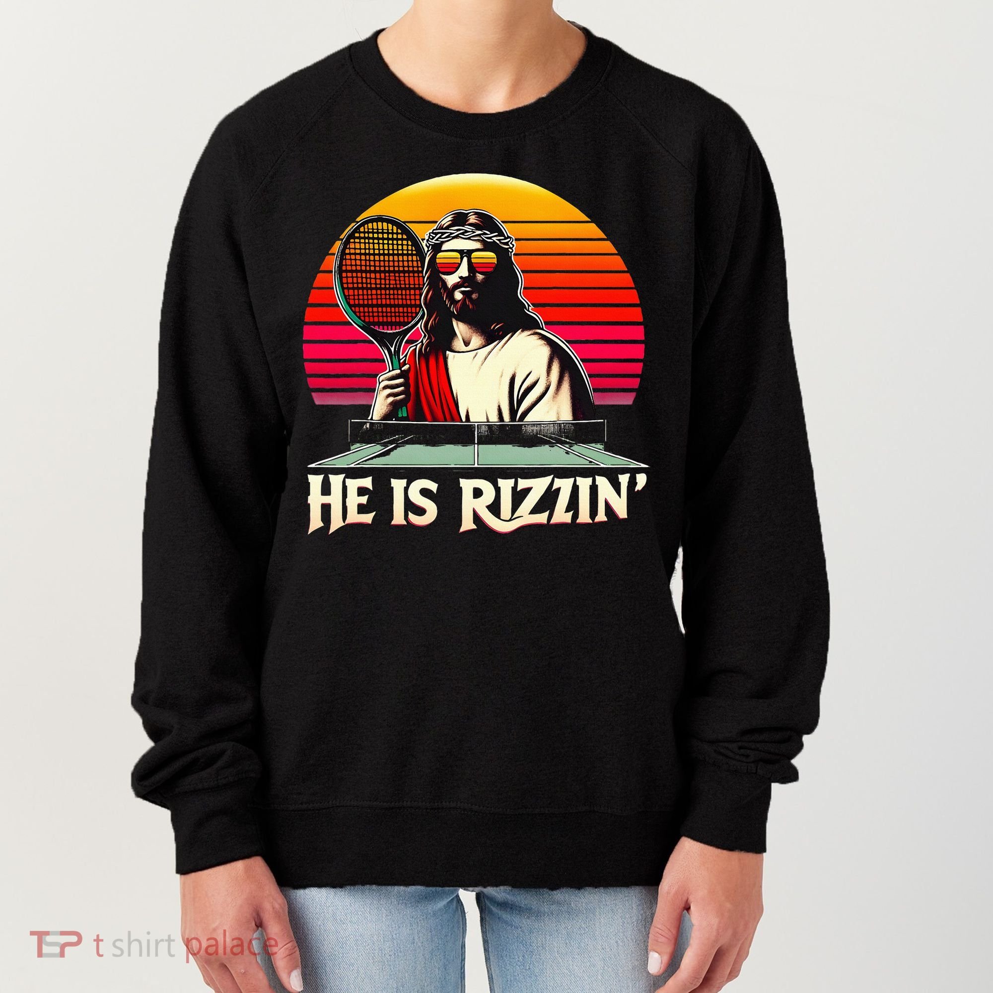Christian Has Rizzin Easter Table Tennis Women's Sweatshirt