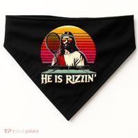 Christian Has Rizzin Easter Table Tennis USA-Made Doggie Bandana thumb 0