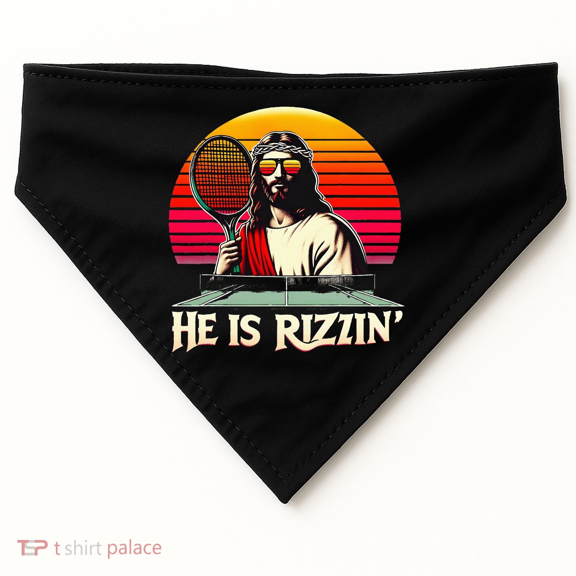 Christian Has Rizzin Easter Table Tennis USA-Made Doggie Bandana
