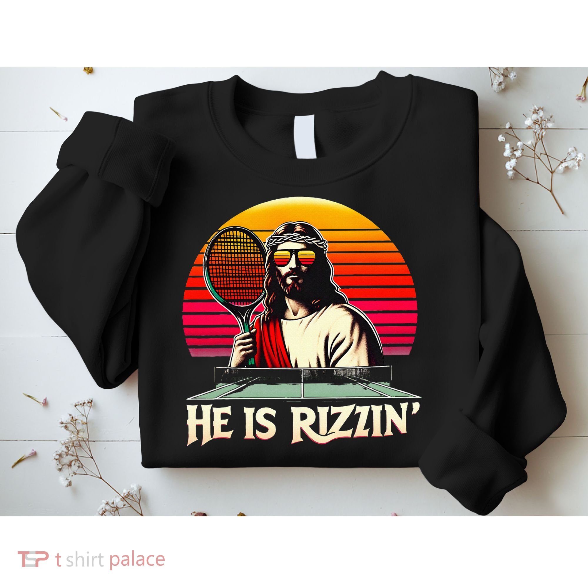 Christian Has Rizzin Easter Table Tennis Sweatshirt