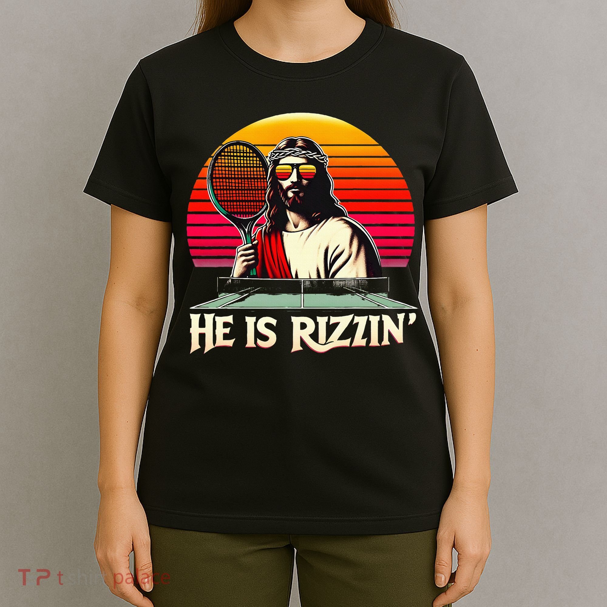 Christian Has Rizzin Easter Table Tennis T-Shirt