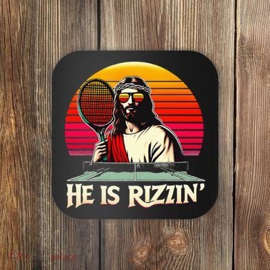 Christian Has Rizzin Easter Table Tennis Coaster