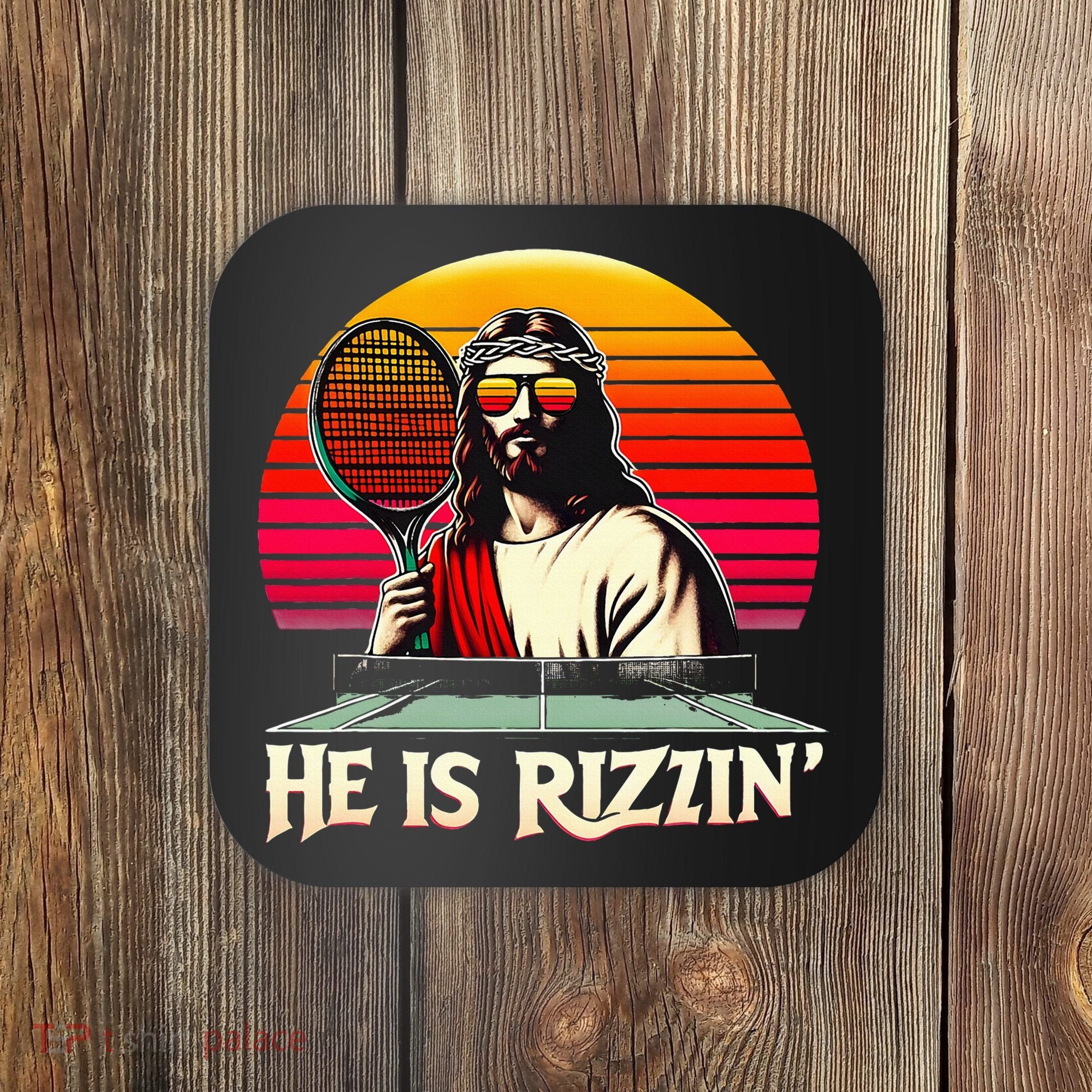 Christian Has Rizzin Easter Table Tennis Coaster