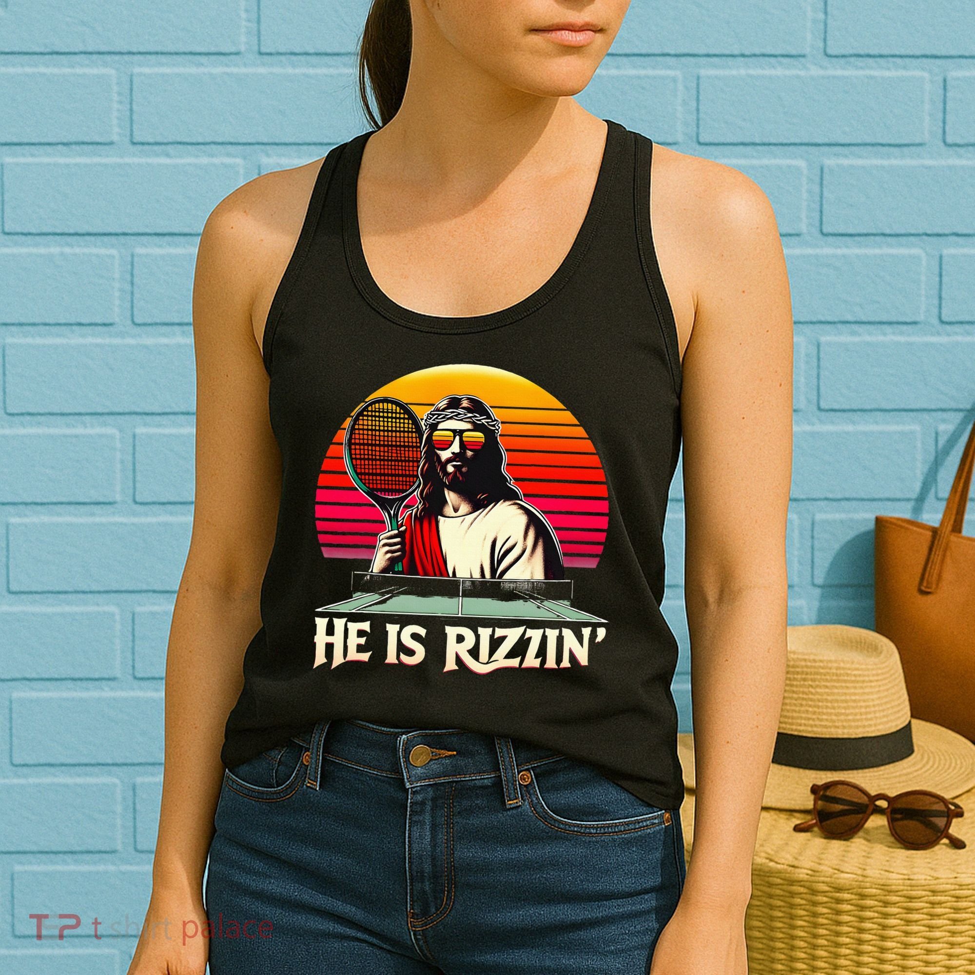 Christian Has Rizzin Easter Table Tennis Women's Tank Top