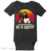 Christian Has Rizzin Easter Table Tennis Baby Bodysuit thumb 0