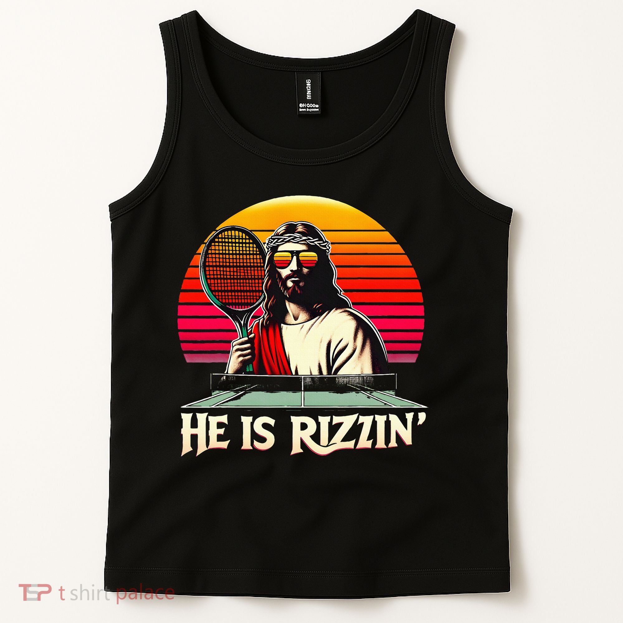 Christian Has Rizzin Easter Table Tennis Tank Top
