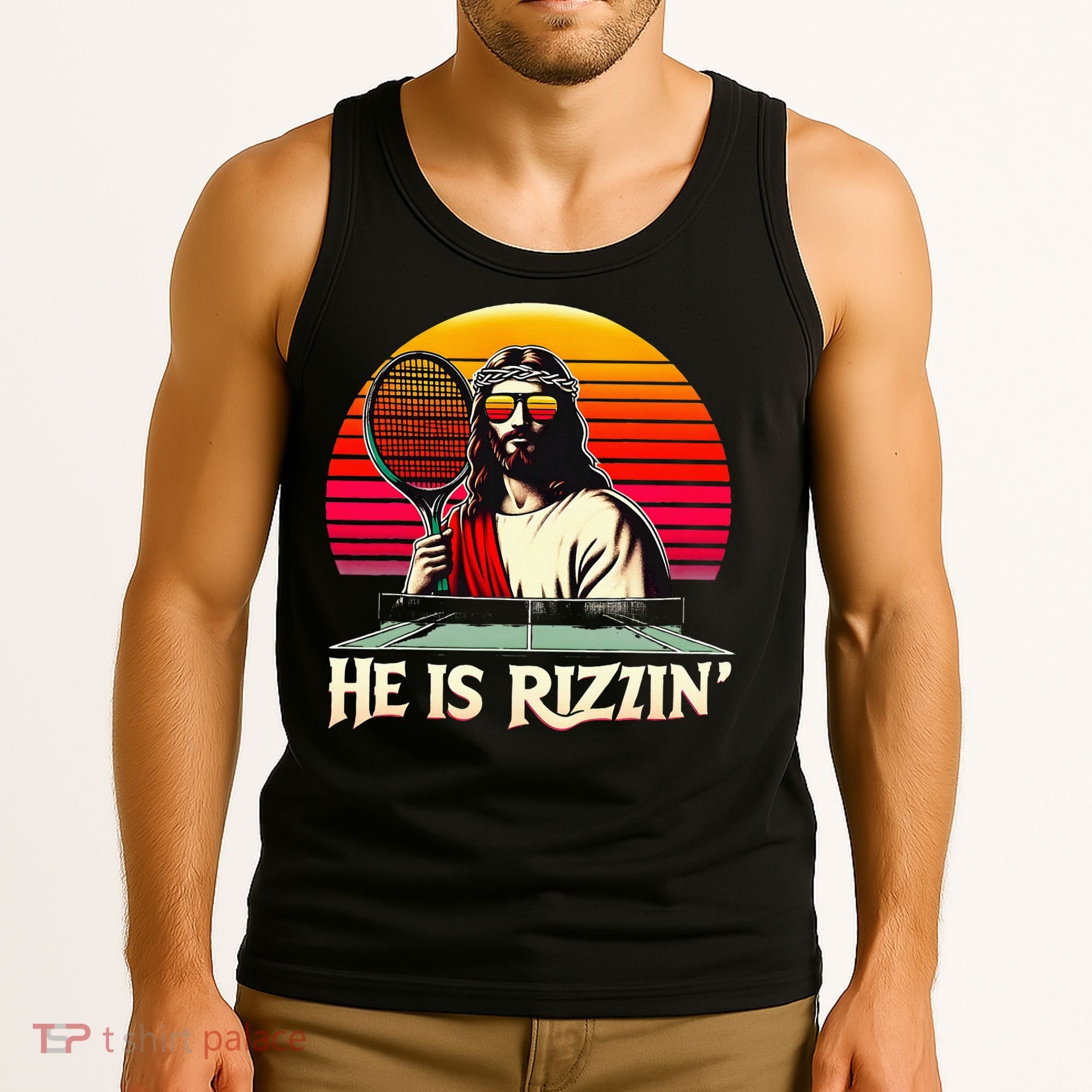 Christian Has Rizzin Easter Table Tennis Tank Top