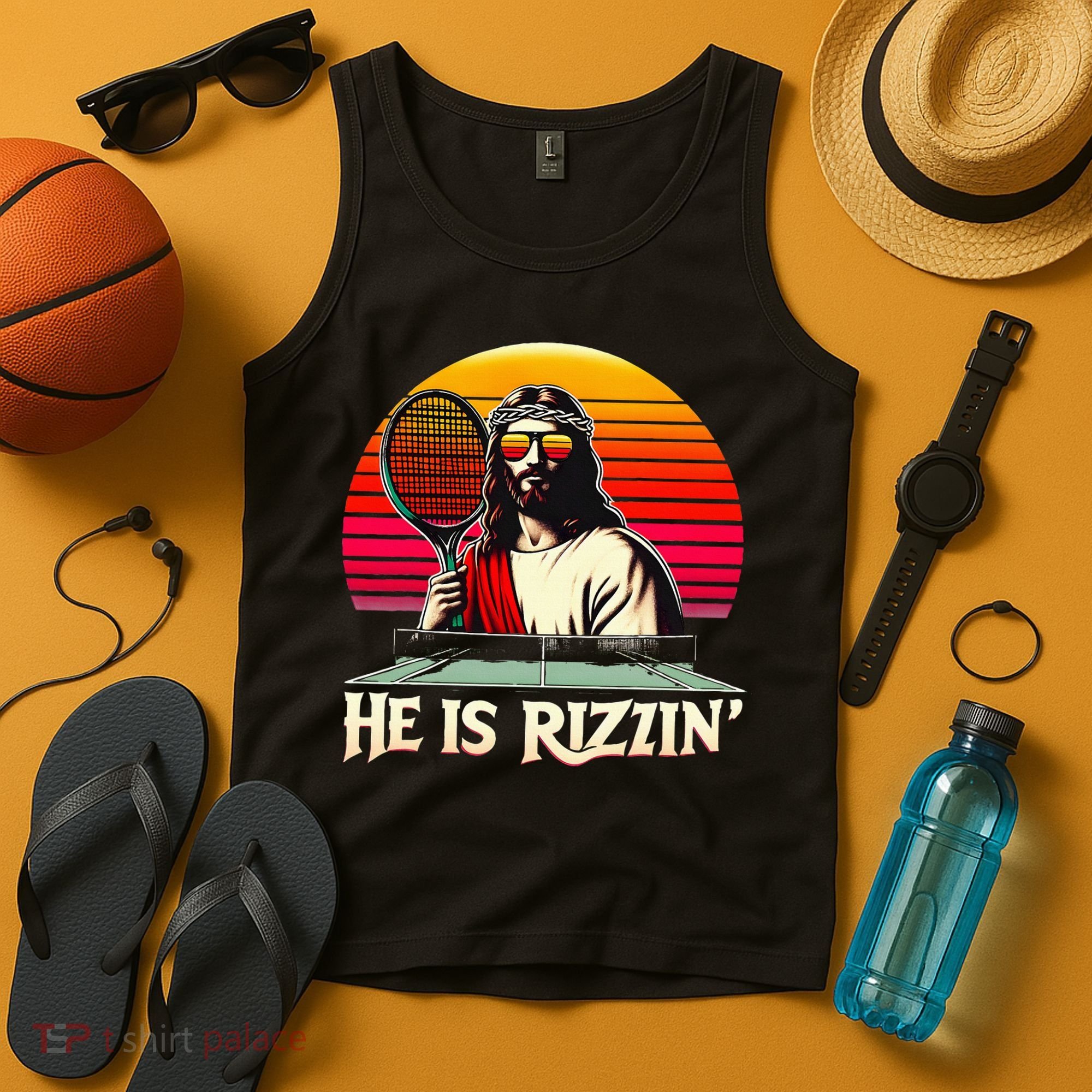 Christian Has Rizzin Easter Table Tennis Tank Top
