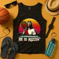 Christian Has Rizzin Easter Table Tennis Tank Top thumb 4