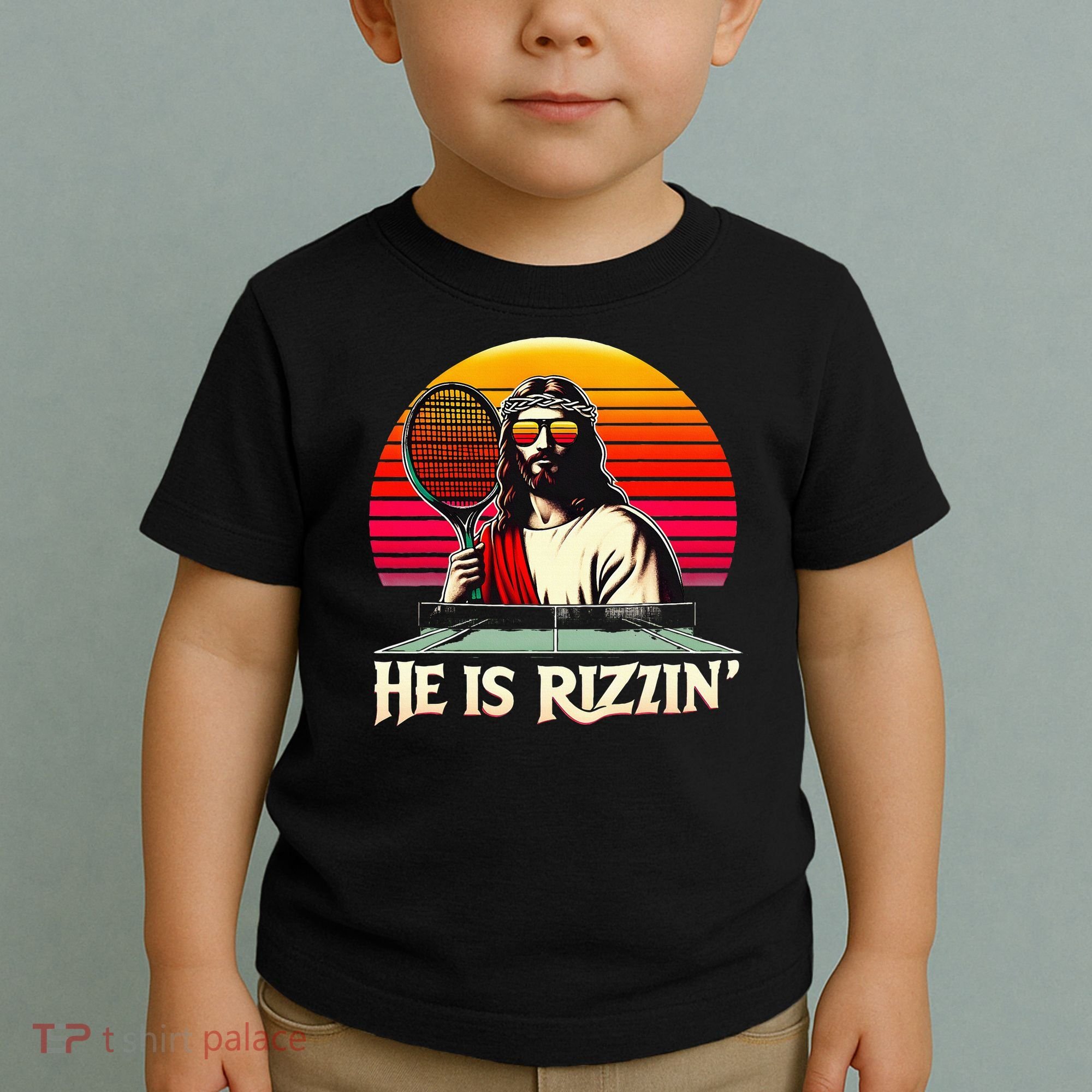 Christian Has Rizzin Easter Table Tennis Toddler T-Shirt