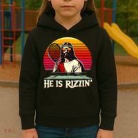 Christian Has Rizzin Easter Table Tennis Kids Hoodie thumb 3