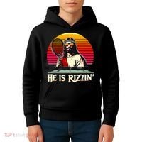 Christian Has Rizzin Easter Table Tennis Kids Hoodie thumb 4