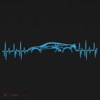 C8 Heartbeat Rapid Blue Supercar Sports Car Heartbeat Line Women's Tank Top thumb 5